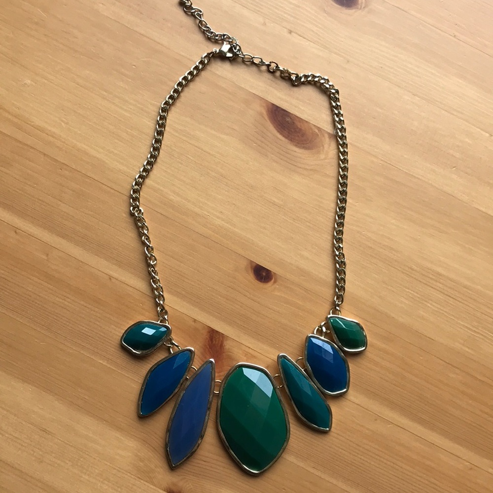 Green/blue chunky necklace